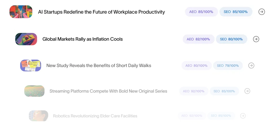 Service-focused content