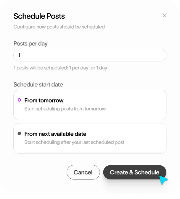 Batch publishing logic