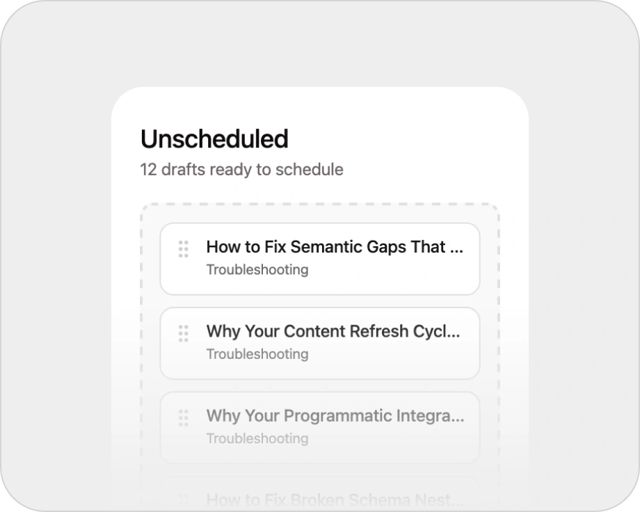 Unscheduled content queues